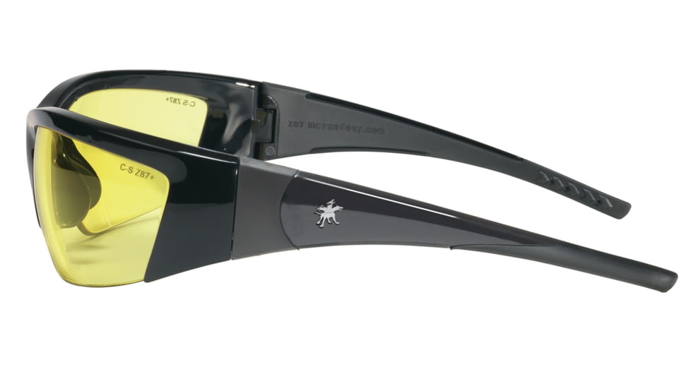 MCR Safety ForceFlex FF2 Series Safety Glasses, Lenses Molded Into Flexible TPU Frame, Amber, One Size, FF214