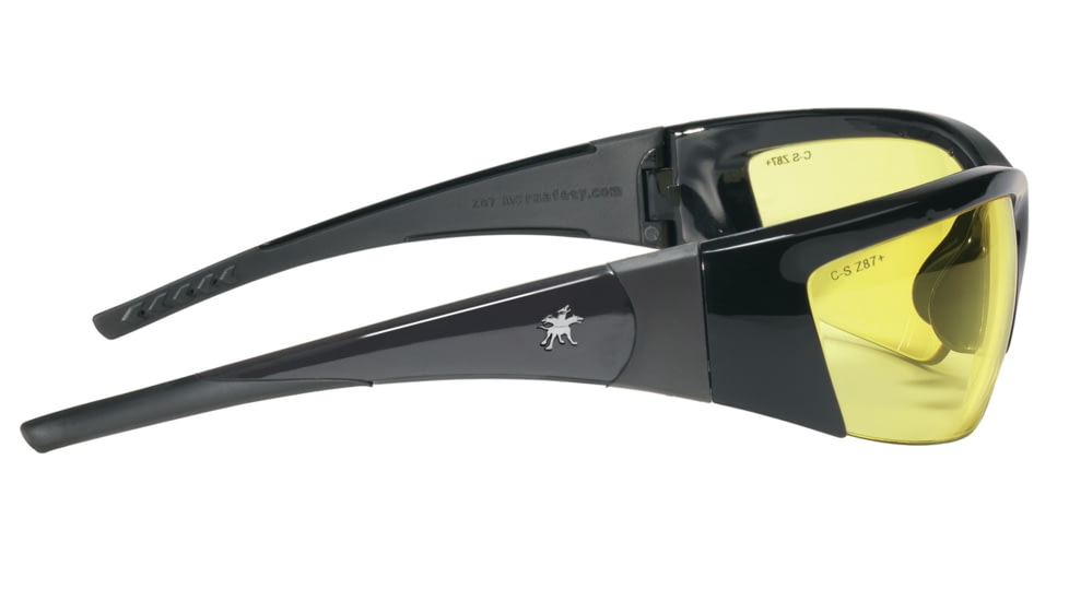 MCR Safety ForceFlex FF2 Series Safety Glasses, Lenses Molded Into Flexible TPU Frame, Amber, One Size, FF214