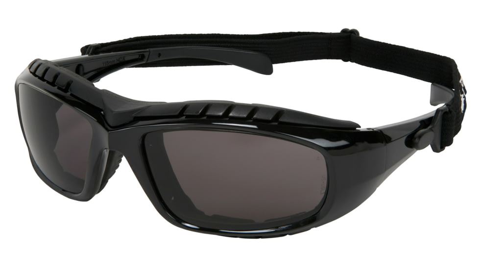 MCR Safety HDX1 Series Safety Glasses, UV-AF Anti-Fog Lens Coating, Removable Elastic Strap, Gray, One Size, HDX112AF