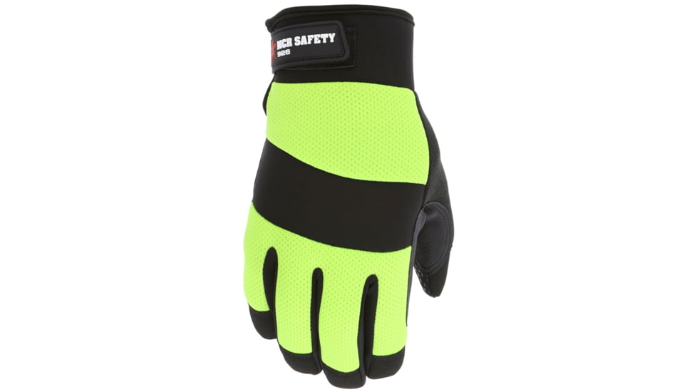 MCR Safety Mechanics Gloves, Synthetic Leather Palm with Silicone Dots, Thermosock Lined with Waterproof Bladder, Black, X - Large, 926XL