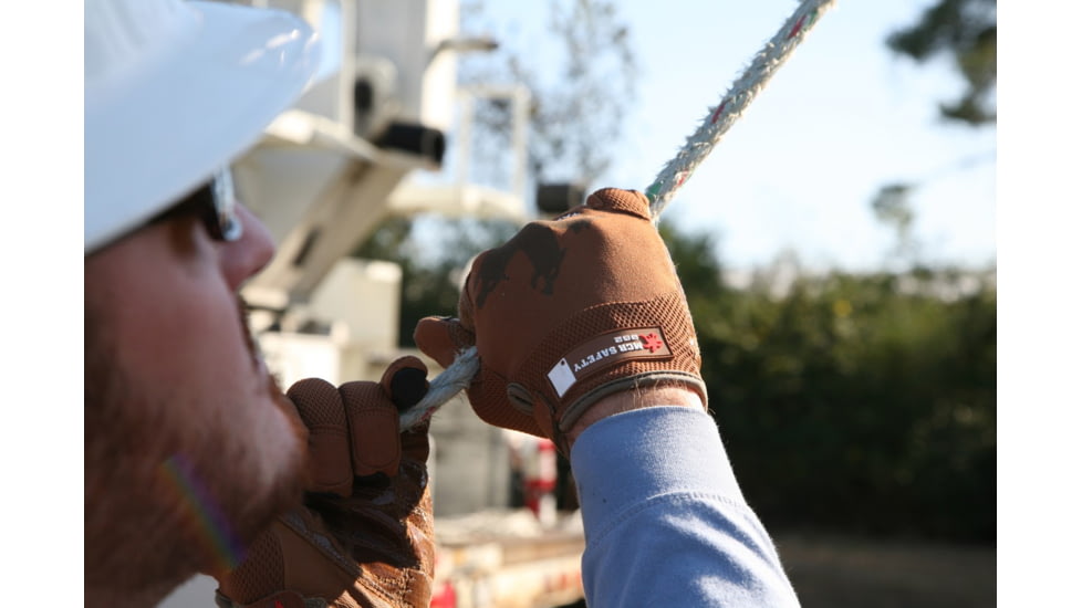 MCR Safety Mechanics Gloves with Taskfit Design, Goatskin Leather Palm and Nylon Spandex Back, Brown, Medium, 962M