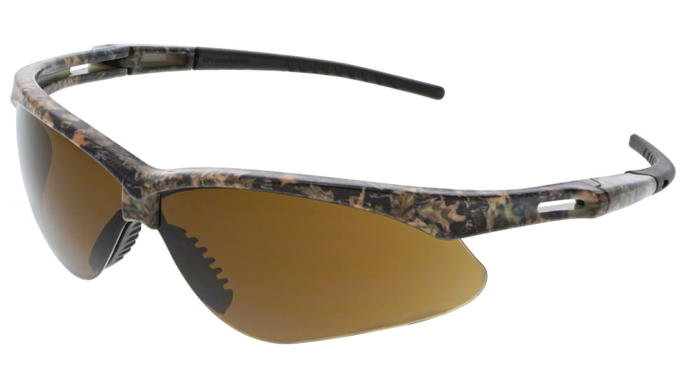 MCR Safety Memphis Series Mossy Oak Camo Glasses, Wrap Around Lens Design, Brown, One Size, MOMP11B