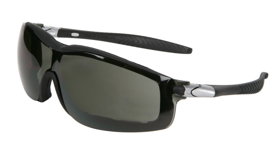 MCR Safety RT112AF RT1 Series Foam Lined Safety Glasses, Anti-Fog Lens, Adjustable Ratcheting Temples, Gray, One Size, RT112AF