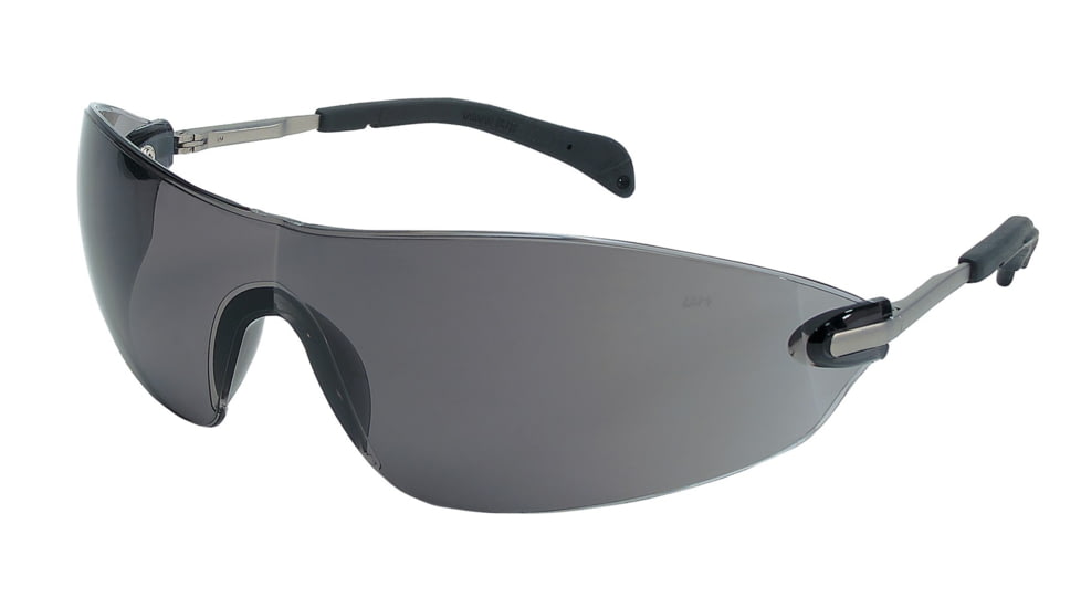MCR Safety S22 Series Safety Glasses, Soft Non-Slip Temple, Smaller Lens Design, Gray, One Size, S2212