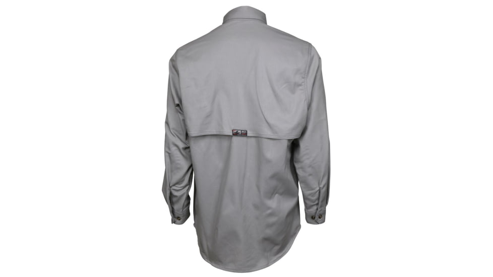 MCR Safety SBS2001XLT Summit Breeze Flame Resistant Shirt, 7oz 100% Cotton, with Vented Underarms and Back, CAT 2, Gray, XL, SBS2001XLT
