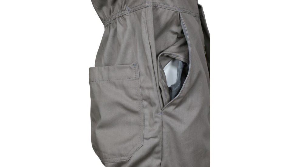 MCR Safety Summit Breeze Flame Resistant Coverall, 7oz Cotton, Long Sleeve Coverall with Vented Underarms and Back, 1in Silver Reflective Stripes, CAT 2, Gray, 201138T, SBC201138T