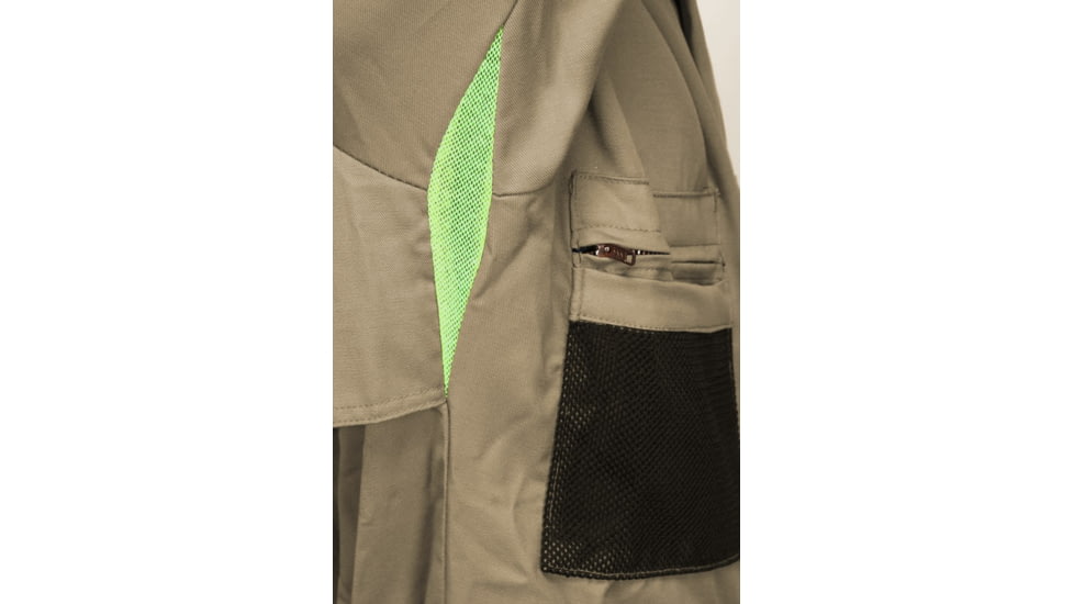 MCR Safety Summit Breeze Flame Resistant Coverall, 7oz Cotton, Long Sleeve Coverall with Vented Underarms and Back, 1in Silver Reflective Stripes, CAT 2, Tan, 201342T, SBC201342T