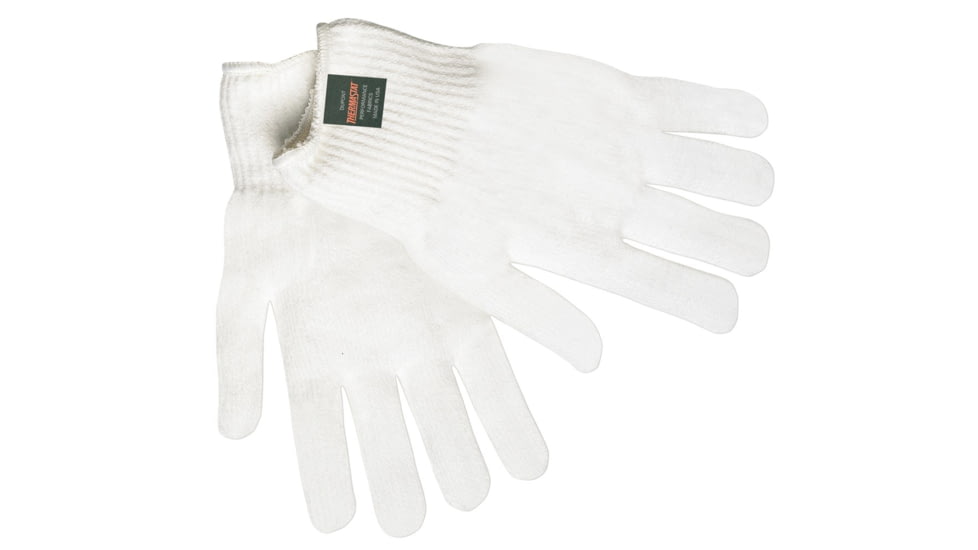 MCR Safety Thermastat Thermal Insulation Work Glove, 10 Gauge Hollow Core Fiber, Promotes Warmth and Dryness, White, Large, 9620