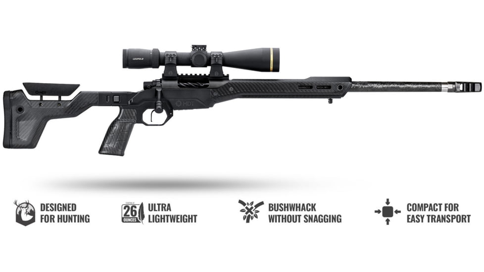 MDT HNT26 Folding Arca Stock, Remington 700, Short, Right, Black, 106129BCF