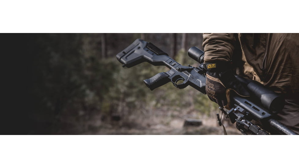 MDT HNT26 Folding Arca Stock, Remington 700, Short, Right, Black, 106129BCF