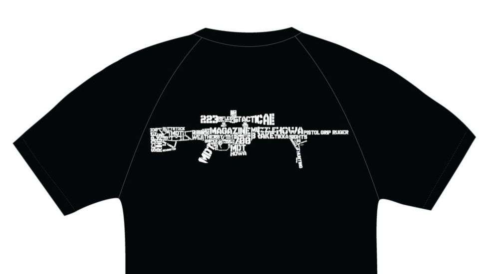 MDT Rifle T-Shirt, Black, 2XL 103739-BLK