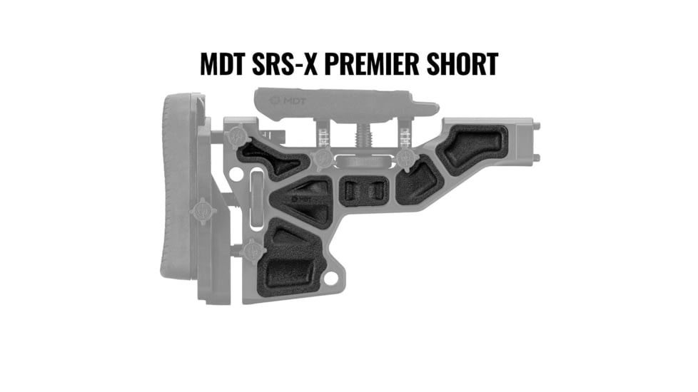 MDT Rubber Short Buttstock Dampeners, SRS-X Elite, Black, 106919-BLK