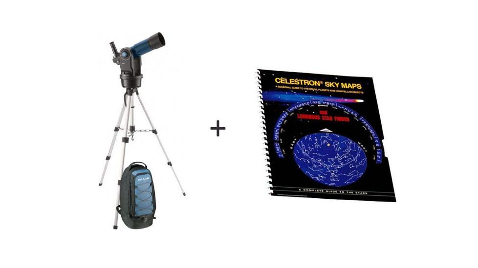 Meade ETX-80 AT-TC-BB Astro Telescope Autostar w/ Celestron Sky Maps Chart