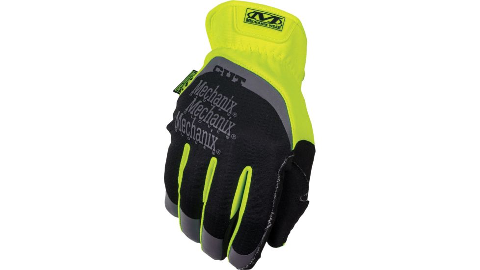 Mechanix Wear FastFit E5 Cut Resistant Gloves, Mens, Flourescent Yellow, Large SFF-C91-010