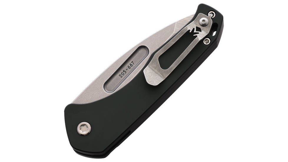 Medford Auto Swift Button Lock Automatic Folding Knife, 3.25in, D2 Tool Steel, Tanto Blade, Tumbled Finish, Green Anodized Aluminum Handle, MD206STT40AG