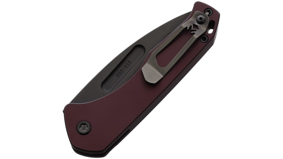 Medford Auto Swift Button Lock Automatic Folding Knife, 3.25in, D2 Tool Steel, Tanto Blade, Black PVD, Red Anodized Aluminum Handle, MD206SPT41AR