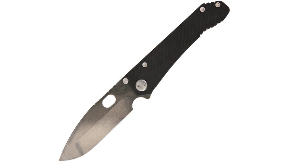 Medford Deployment Black Folding Knife,4.25in,D2 Tool Steel,Drop Point,Black,G10 Handle MD31BLK