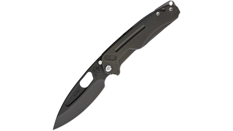 Medford Infraction Framelock Folding Knife, 3.5in Black Pvd Coated S35Vn SS Blade, Black Pvd Coated Titanium Handle, Thumb Pull, Pocket Clip, Waterproof Storage Case, MK031SP-30PV