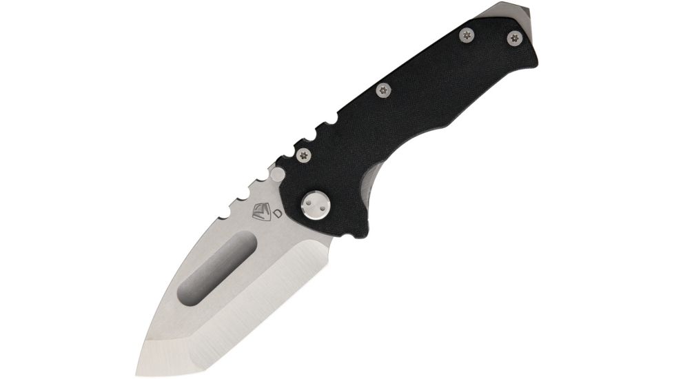 Medford Praetorian G Framelock Black Folding Knife,4in,D2 Tool Steel,Standard Edge,Tanto,Black,G10 Handle MD11DTT08TM