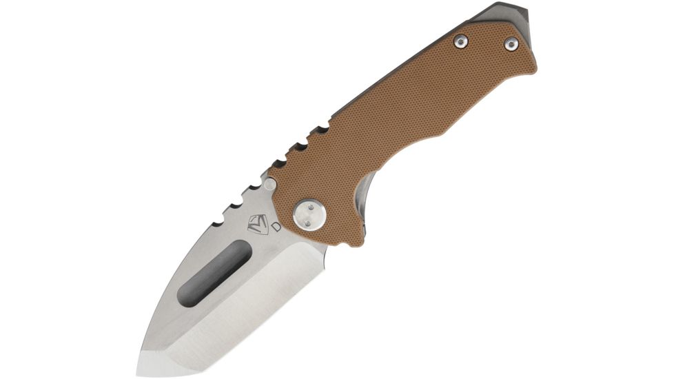 Medford Praetorian Genesis Coyote Folding Knife,3.375in,D2 Tool Steel,Standard Edge,Tanto,Tan,G10 Handle MD52CY