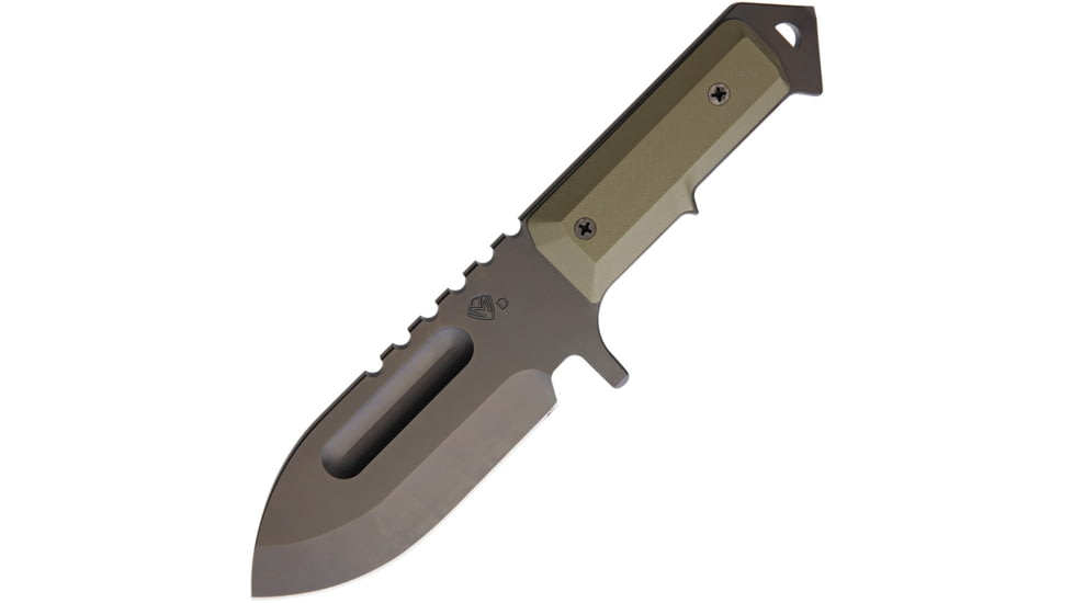 Medford Sea Wolf Knife, 10in Overall, 5.5in Black Pvd Coated D2 Tool Steel Drop Point, Green G10 Handle, OD Green Kydex Sheath, MK069DP-10KO