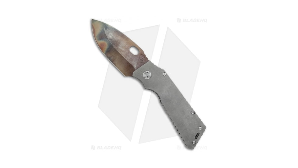 Medford TFF-1 Folding Knife, 4.00in, D2, Drop Point Blade, Titanium Gray Handle, Gray/Gray, 9.625in, BHQ-51432