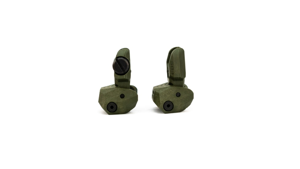 Meprolight Flip-Up Front and Rear Tritium Sight Set, 4 Rear Dots, OD Green, 403800