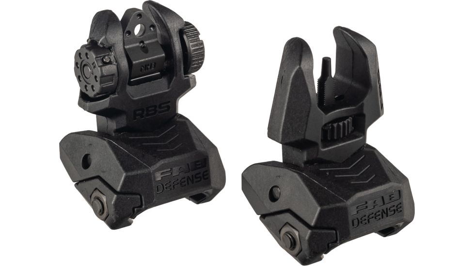Meprolight Flip-Up Front &amp; Rear Tritium Sight Set, 4 Rear Dots, Black, FRBS M4D