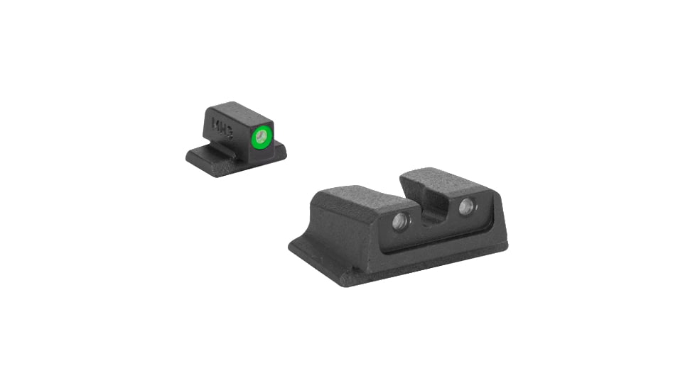 Meprolight Highly Visible Day/Night Self-Illuminated Fixed Set for S&amp;W M&amp;P, Green/Green, 0417663111, 417663111