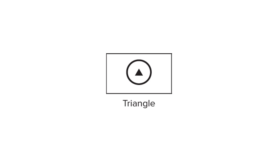 Meprolight M21 1x30mm Reflex Sight, Triangle Reticle, Black w/Dust Cover M21-T
