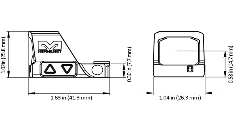 Meprolight MPO-S 1x 0.80x0.60in Reflex Red Dot Sight