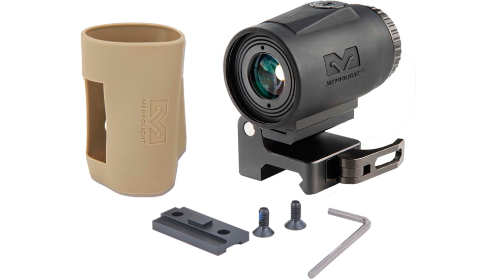 Meprolight MMX3 3x18mm Micro Magnifier w/ Quick Flip, QD Picatinny, Black, 2.8x1.4x1.74 inch, 8016000100