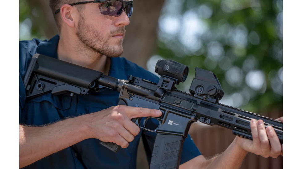 Meprolight MMX3 3x18mm Micro Magnifier w/ Quick Flip, QD Picatinny, Black, 2.8x1.4x1.74 inch, 8016000100