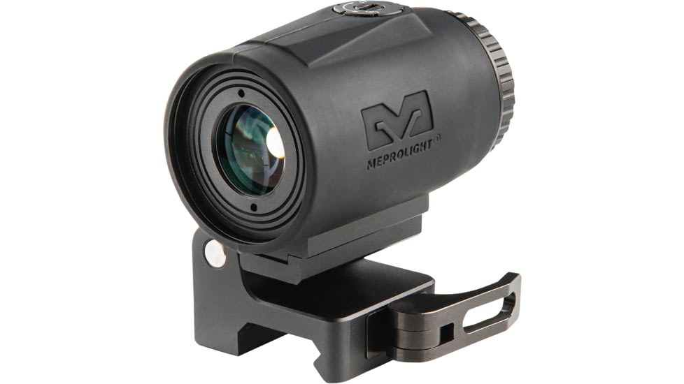 Meprolight MMX3 3x18mm Micro Magnifier w/ Quick Flip, QD Picatinny, Black, 2.8x1.4x1.74 inch, 8016000100