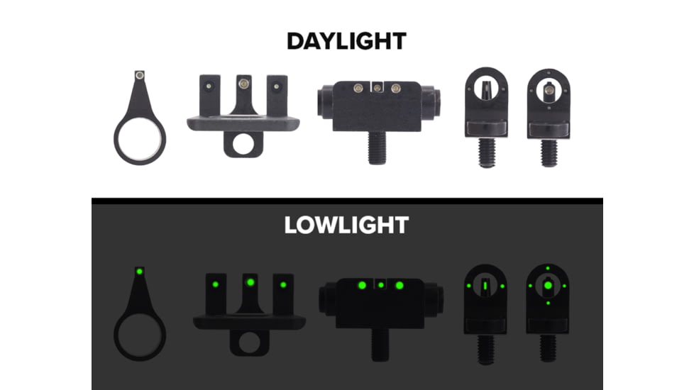 Meprolight Night Sights for AK47 AKM Pattern - Front Sight and 1000 Meter Rear Sight, 1331153101