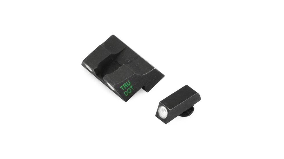 Meprolight Tru-Dot Night Sight Set for Glock G26 &amp; G27, Green Front/Rear, 10226