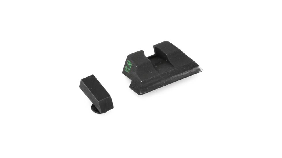 Meprolight Tru-Dot Night Sight Set for Glock G26 &amp; G27, Green Front/Rear, 10226