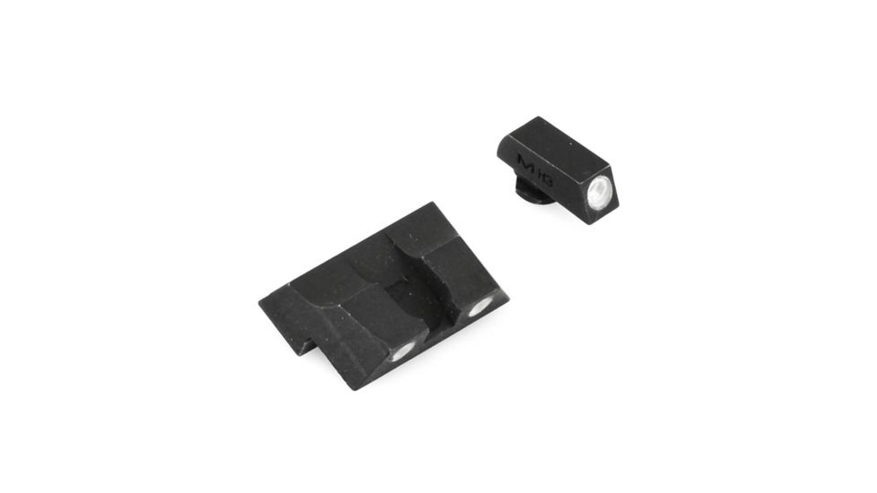 Meprolight Tru-Dot Night Sight Set for Glock G26 &amp; G27, Green Front/Rear, 10226