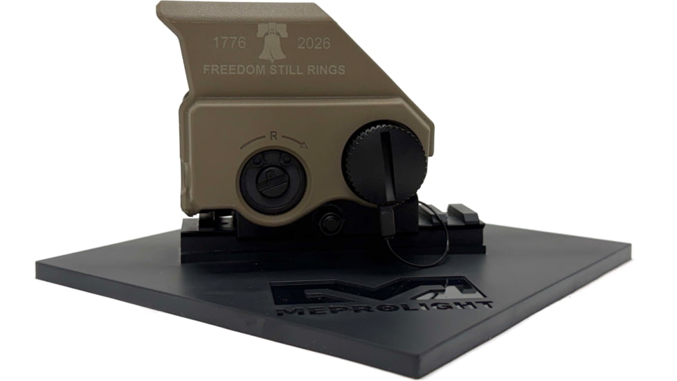 Meprolight TRU Vision Limited Addition 250th Anniversary Freedom Rings Reflex Red Dot Sight, 29x20mm, 2/65 MOA Speed Ring, Flat Dark Earth, 650255015106