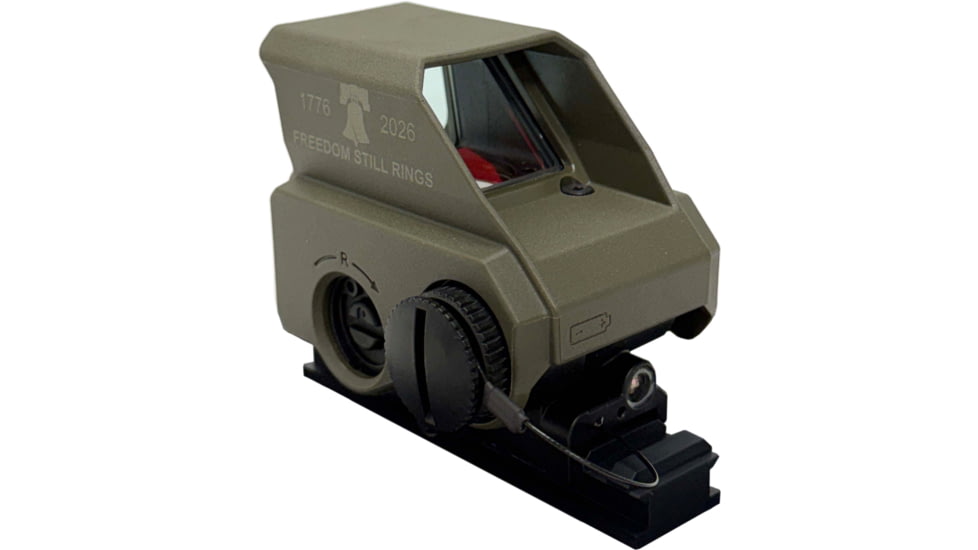 Meprolight TRU Vision Limited Addition 250th Anniversary Freedom Rings Reflex Red Dot Sight, 29x20mm, 2/65 MOA Speed Ring, Flat Dark Earth, 650255015106