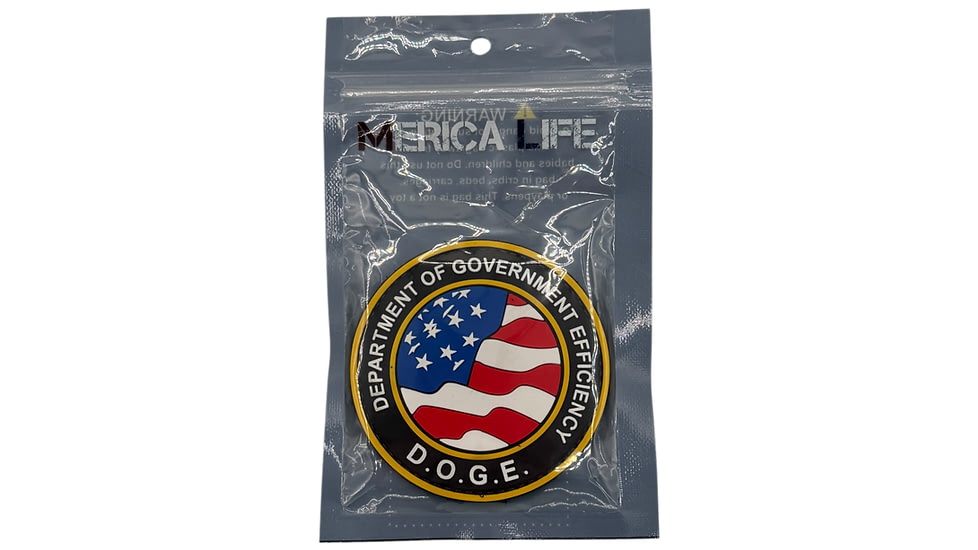 Merica Life Doge US Flag Patch, 3in, DOGE-USFLAG