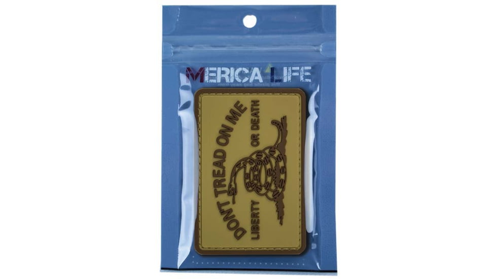 Merica Life Dont Tread on Me Patch, Coyote, 3 x 2, DTOM-COY