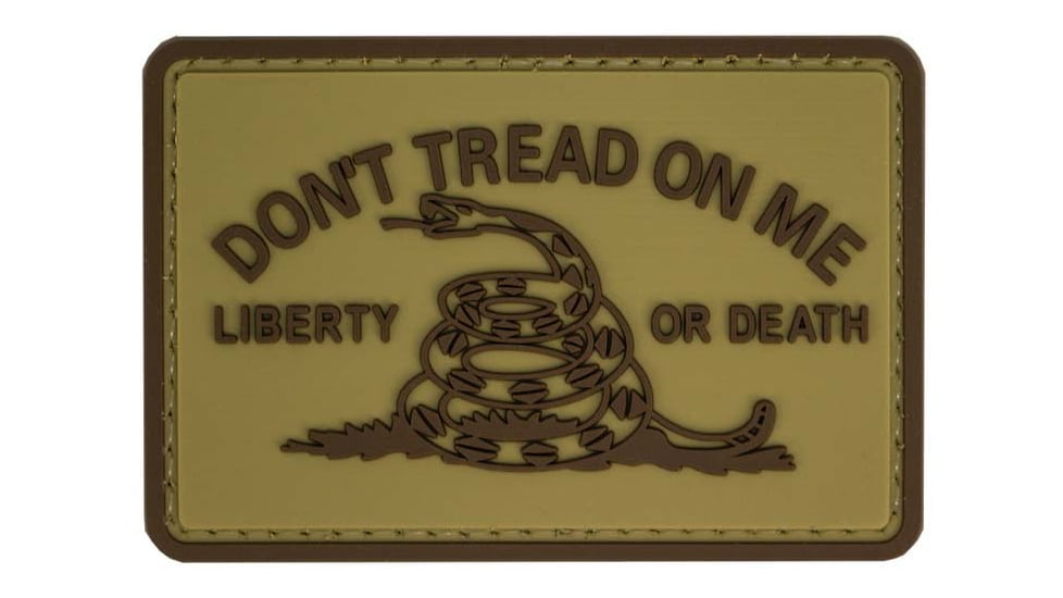 Merica Life Dont Tread on Me Patch, Coyote, 3 x 2, DTOM-COY