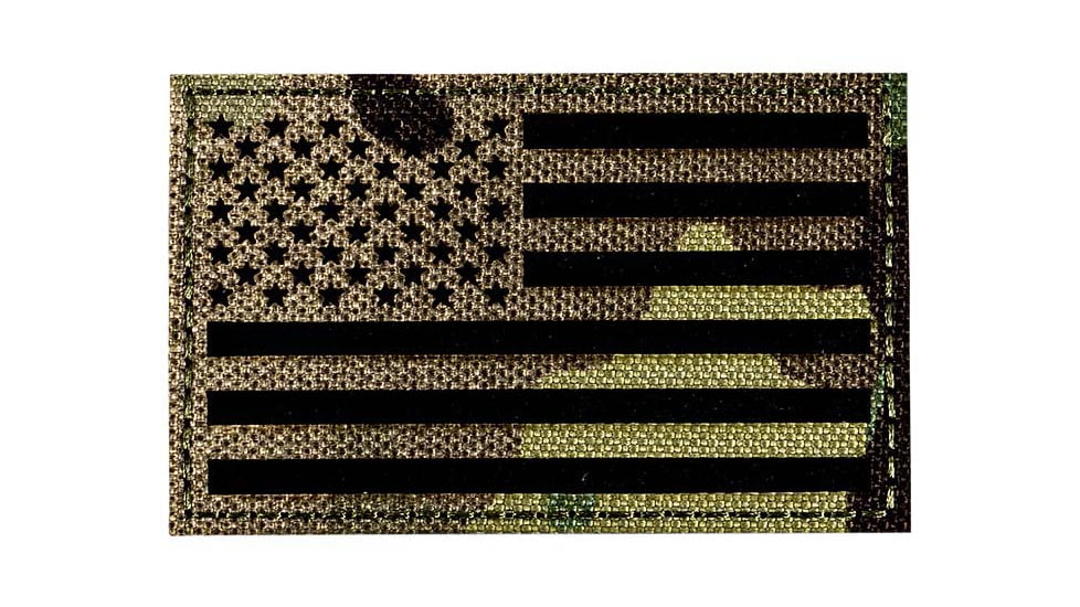 Merica Life Reflective Fabric US Flag Forward Patch, Multi-Cam, 3 x 2, REF-MC-FLAG-FOR