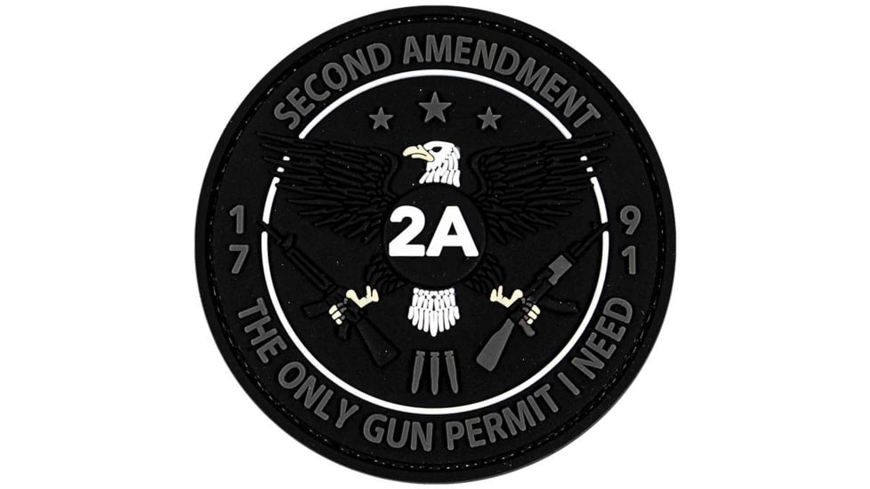 Merica Life Second Amendment Gun Permit Patch, 3.25, 2A-PERMIT