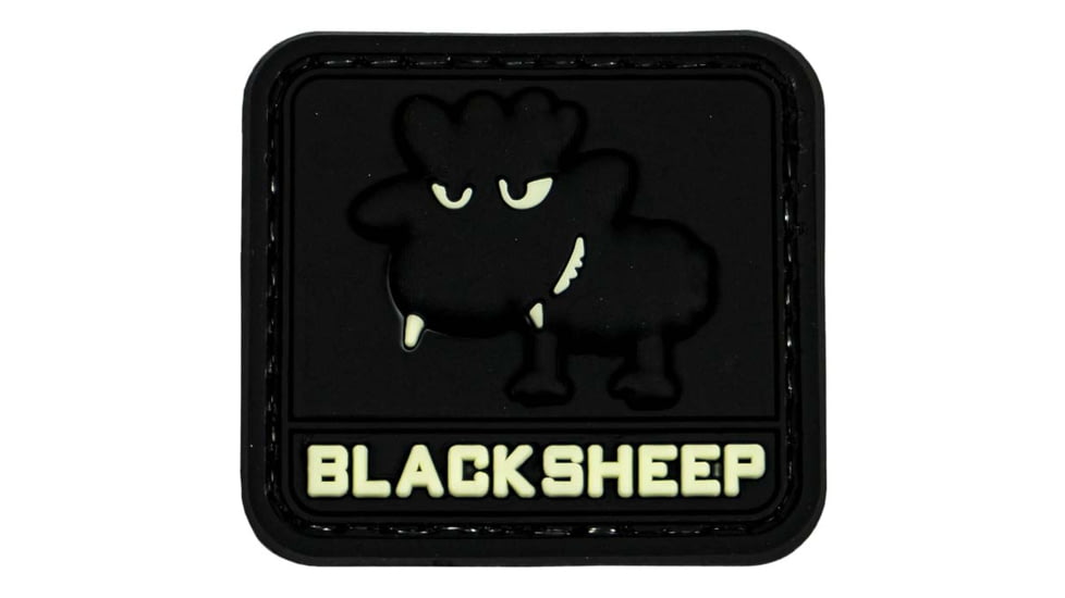 Merica Life Small Glow Blacksheep PVC Patch, 1.8 x 1.6, BLACKSHEEP-GLOW