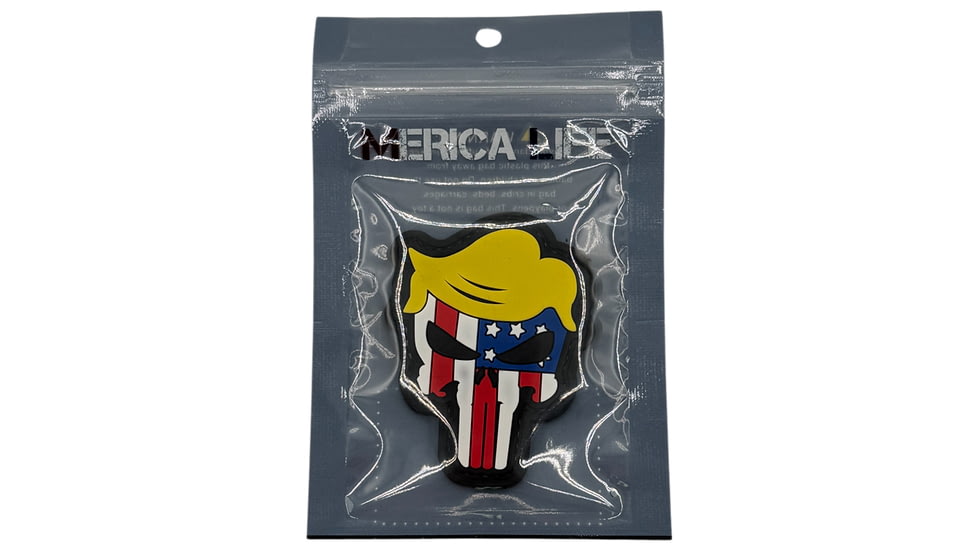 Merica Life Trumpinator Skull US Flag Patch, 2x2in, TRUMP-SKULL