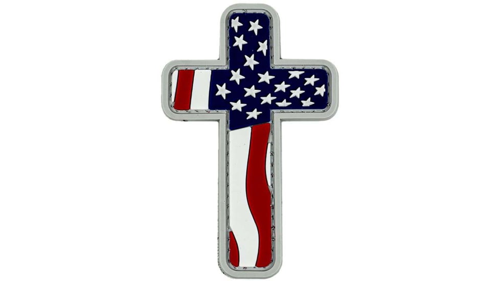 Merica Life US Flag Cross Patch, 2.2 x 3.8, USFLAG-CROSS