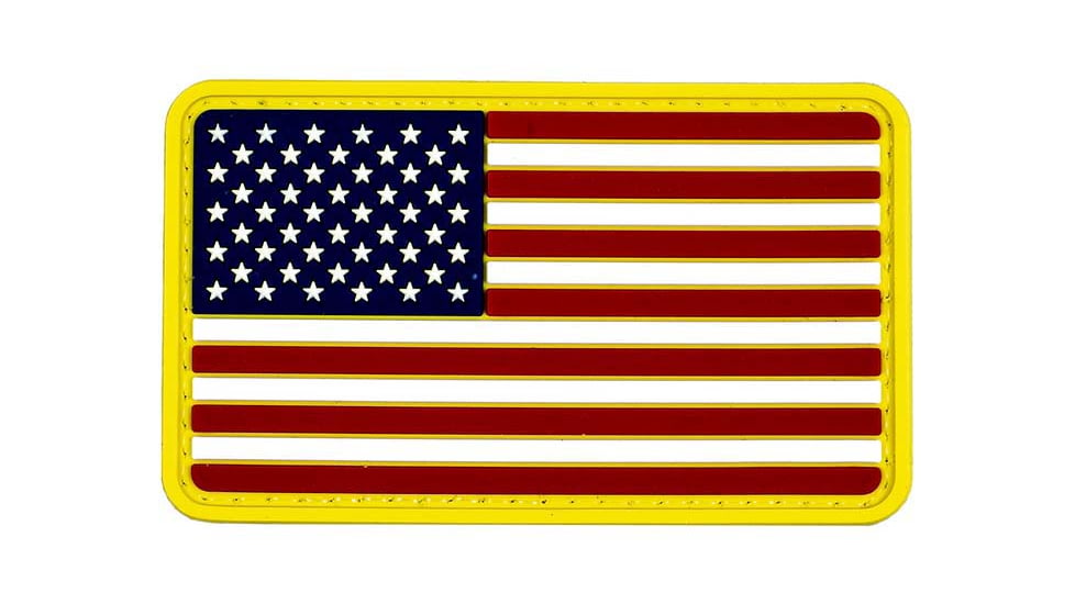 Merica Life US Flag Forward PVC Patch, Red/White/Blue, 3 x 2, USFLAG-FORWARD