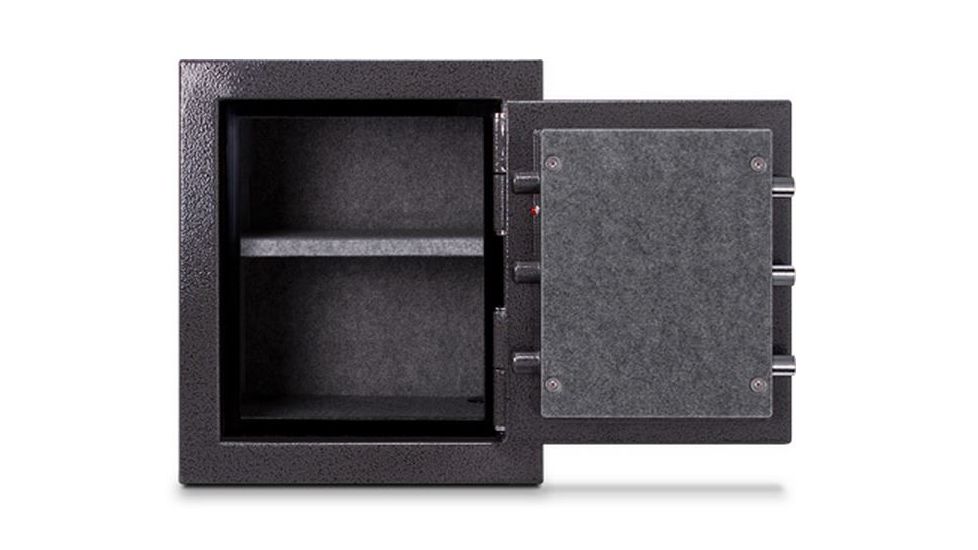 Mesa Safes Burglary and Fire Safe,1.7 cu ft,16.5x14.25x12.5in,Hammered Grey MBF1512C